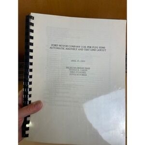 1993 Ford Motor Company Coil Per Plug Assembly Line Layout Engineering Report